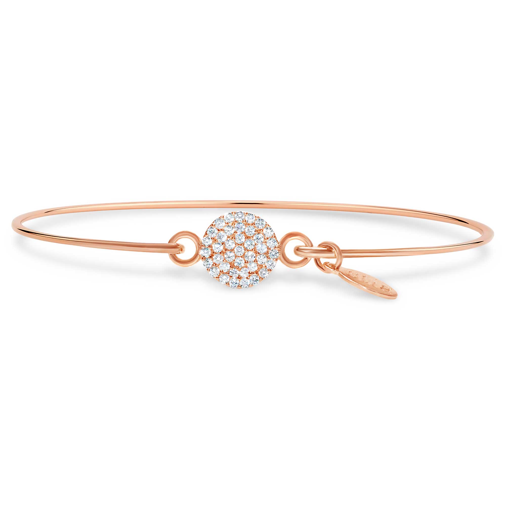 Stia Pavé Icon Bracelet - Disk (Rose Gold): Precious Accents, Ltd.