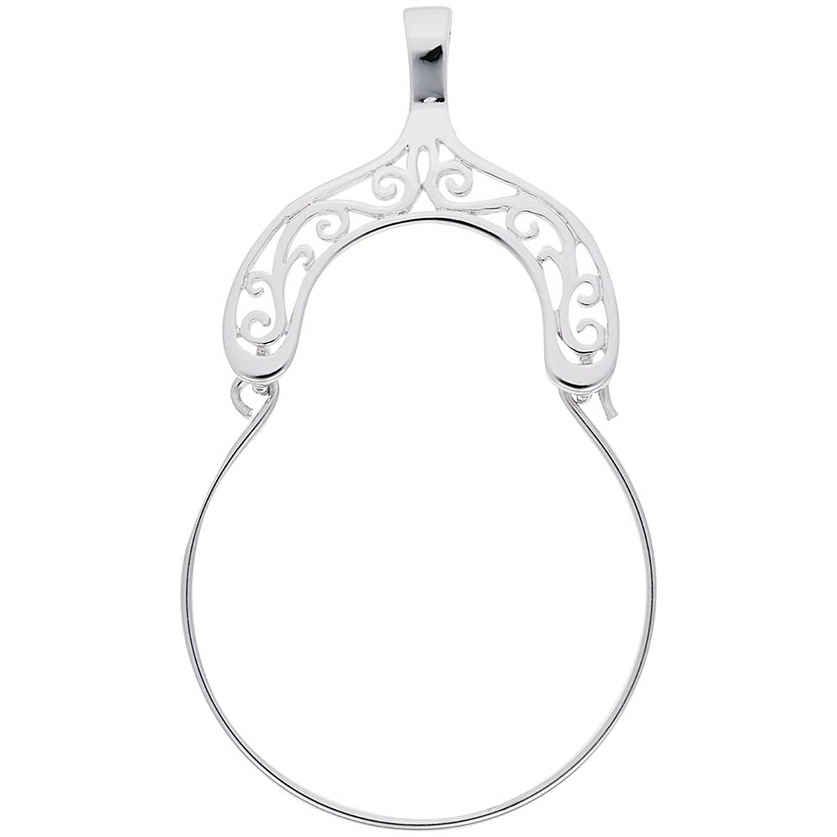 Rembrandt Filigree Arch Charm Holder, Sterling Silver Precious Accents