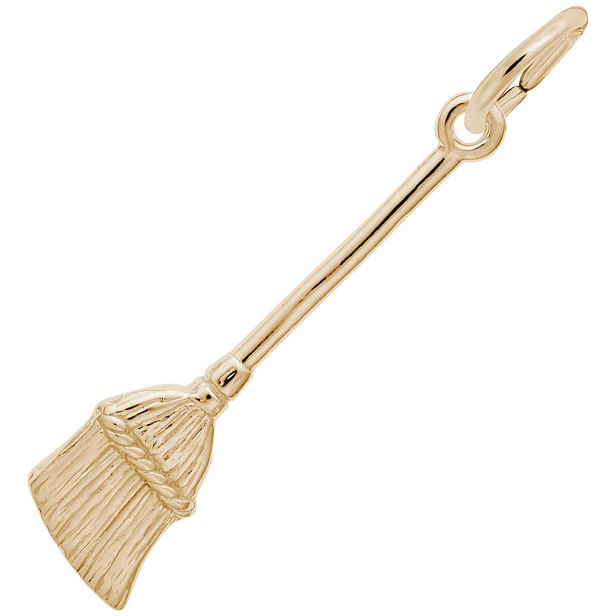 Rembrandt Broom Charm, 14K Yellow Gold: Precious Accents, Ltd.