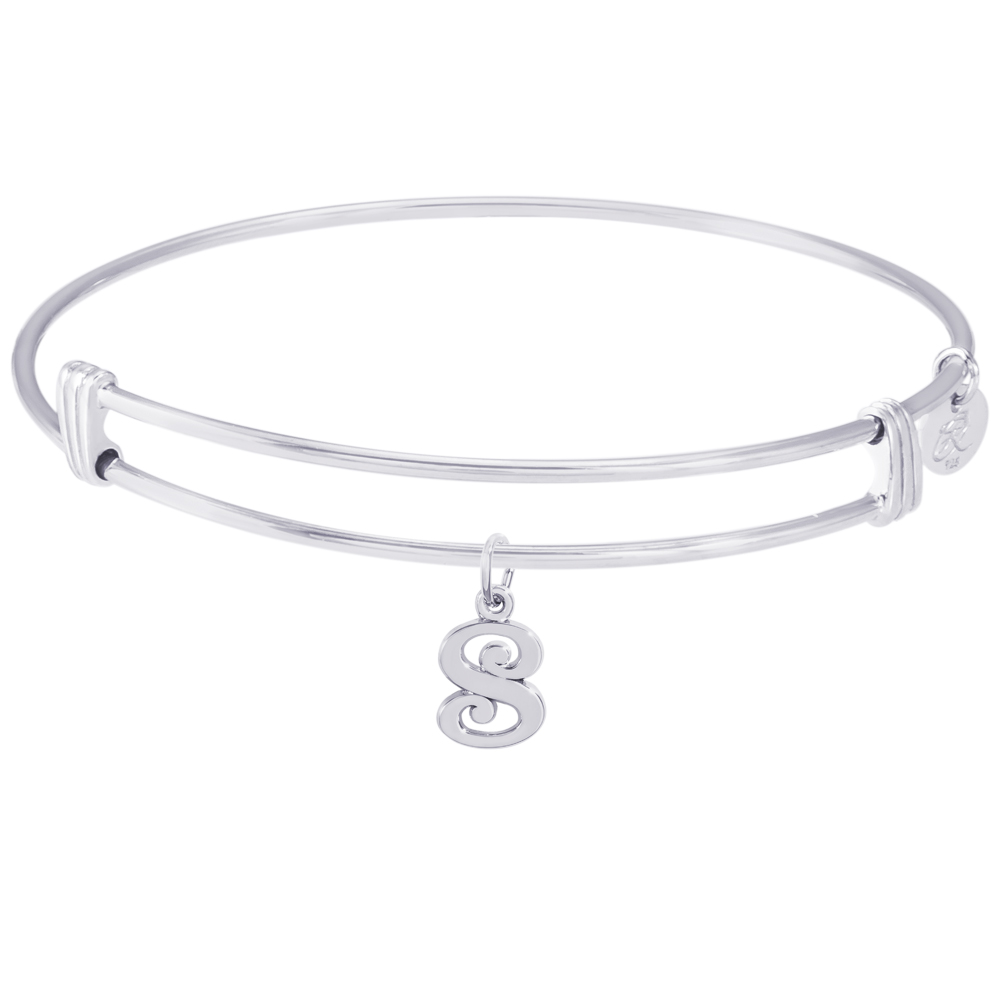 Bangle Bracelet and Letter S Charm