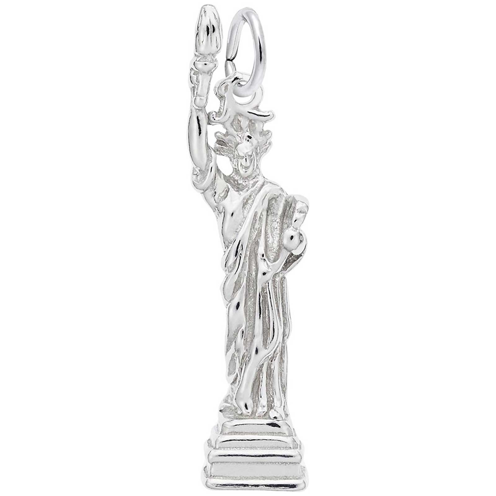 Rembrandt Statue of Liberty Charm, 14K White Gold