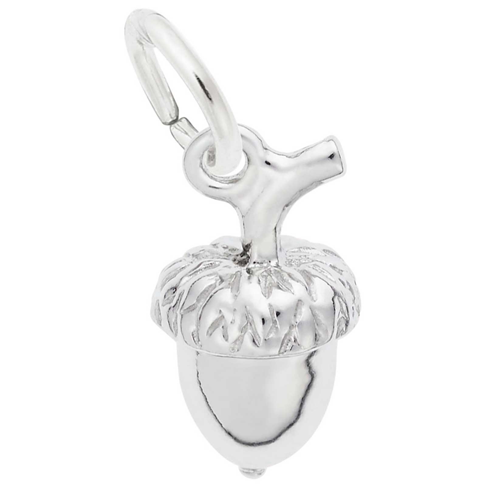 Rembrandt Acorn Accent Charm, 14K White Gold