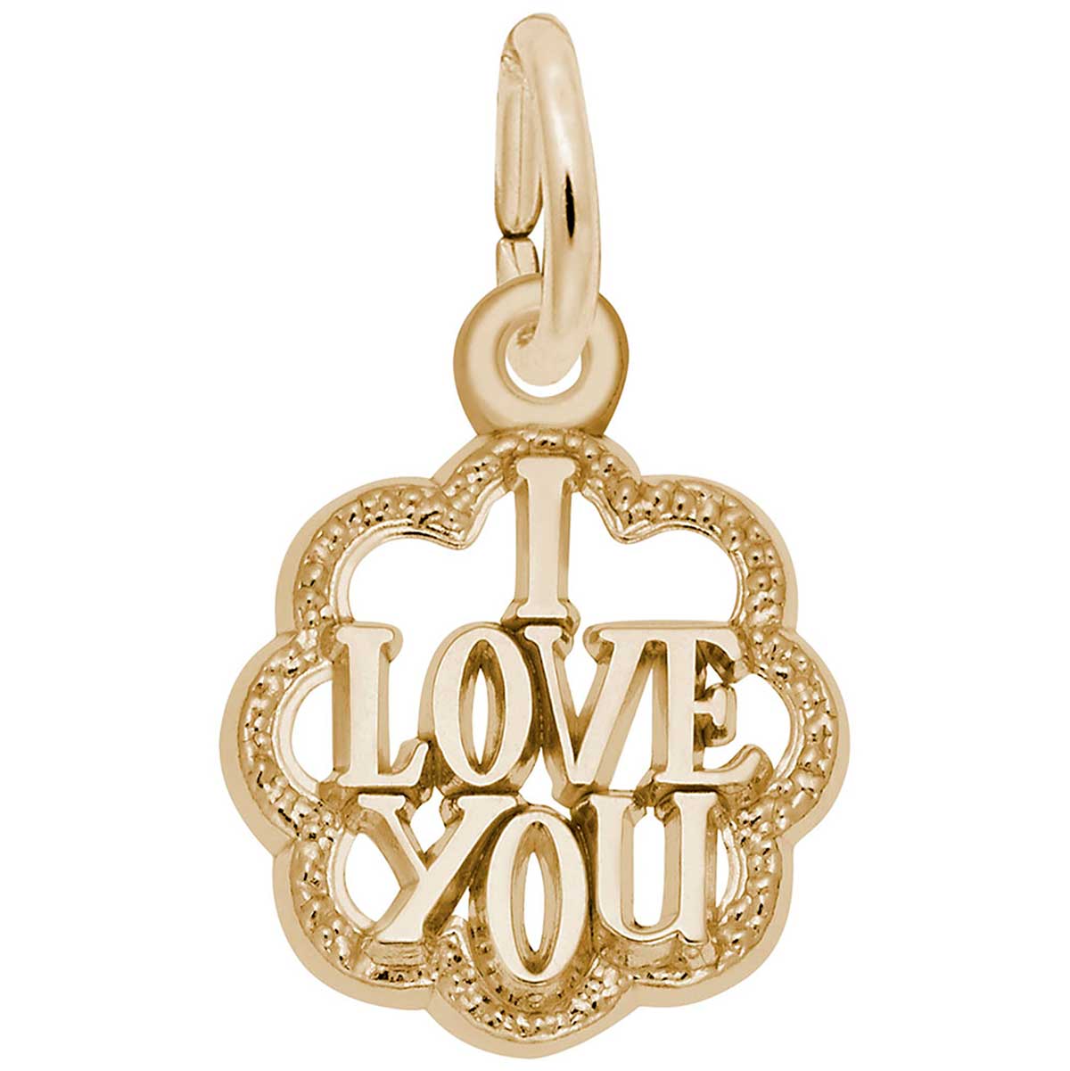 Rembrandt I Love You Charm, 10K Yellow Gold: Precious ...