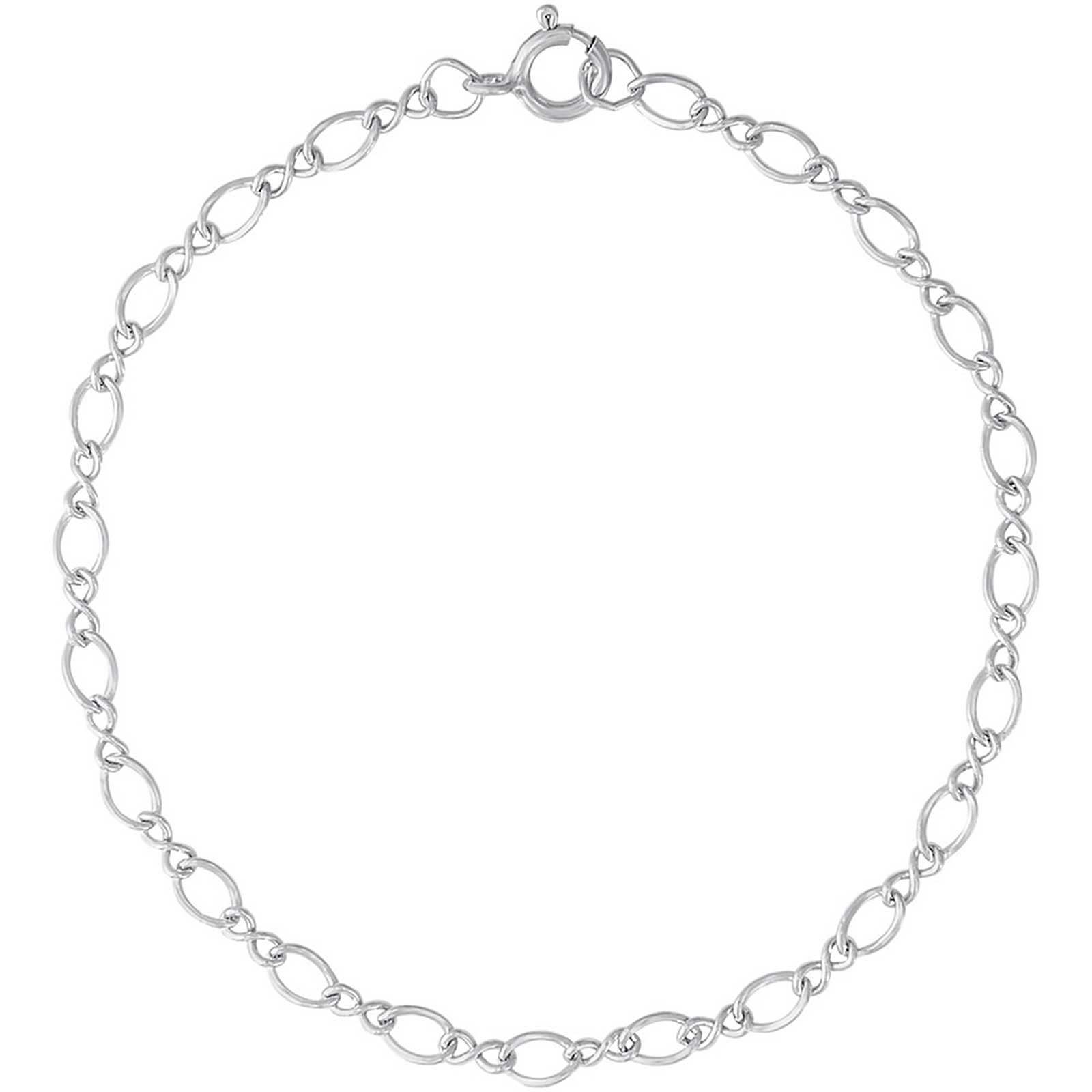 Rembrandt Medium Figure Eight Link Classic Bracelet, Sterling Silver ...