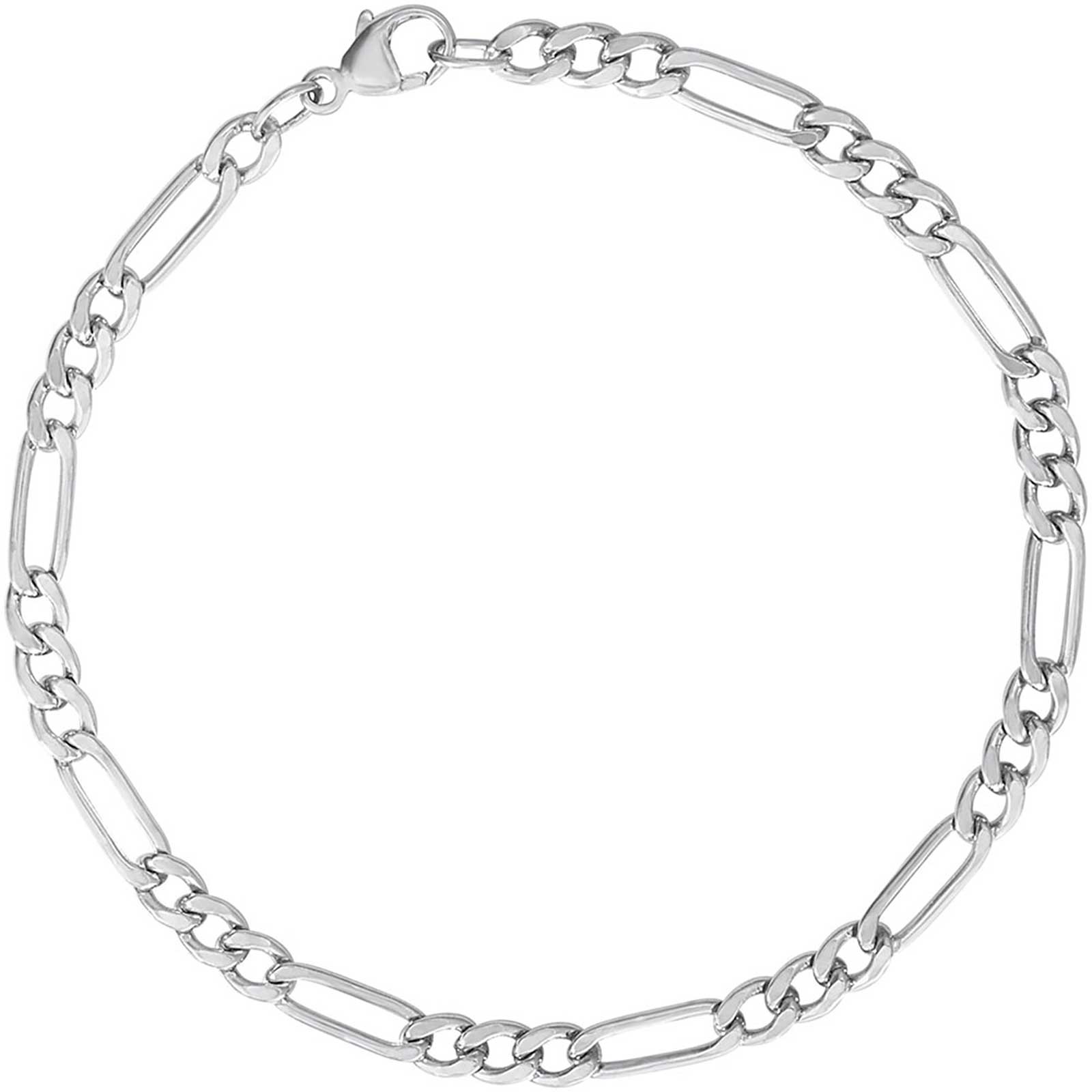 Rembrandt Figaro Link Classic Bracelet, Sterling Silver: Precious ...