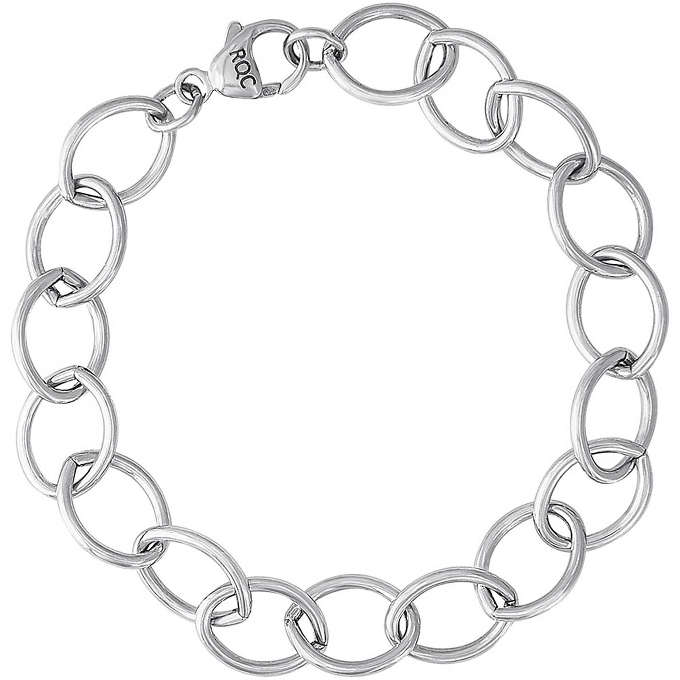 Rembrandt Single Link Open Curb Classic Bracelet, Sterling Silver ...