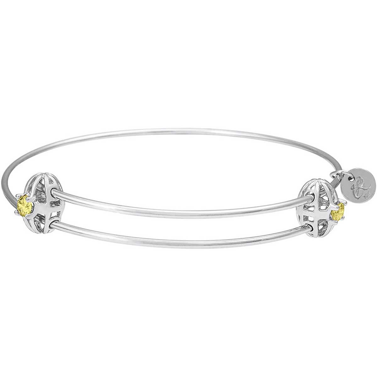 Rembrandt 'Graceful' Expandable Bangle - November, Sterling Silver ...