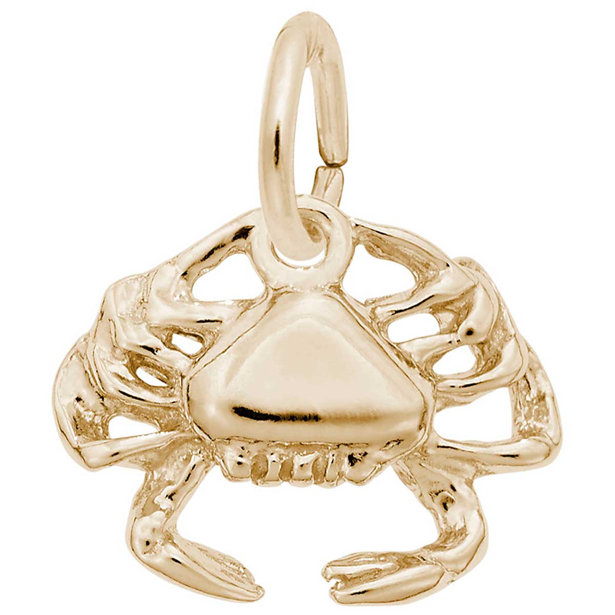 Rembrandt Crab Charm, Gold Plated Silver: Precious Accents, Ltd.