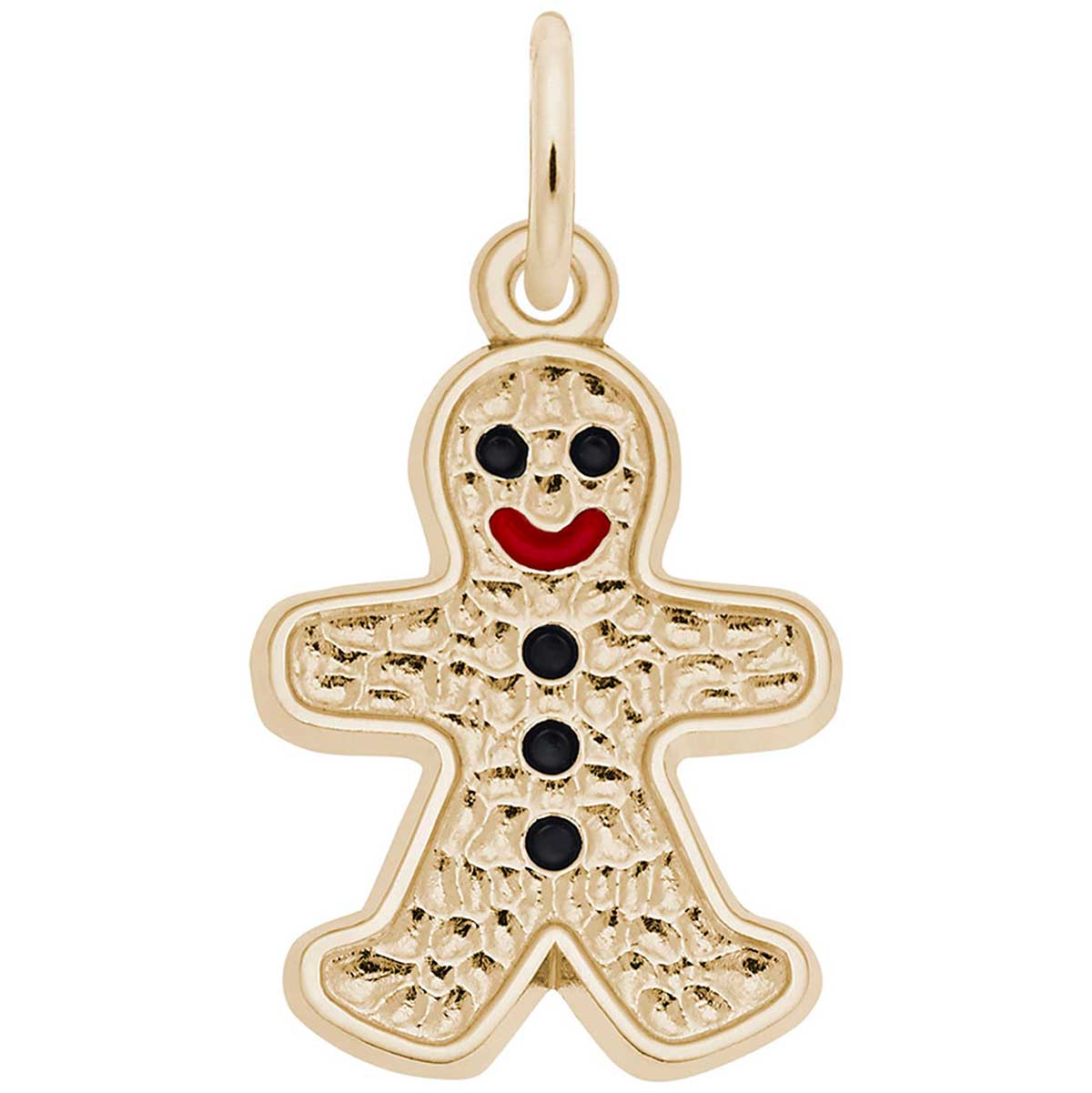 Rembrandt Gingerbread Man Charm, Gold Plated Silver: Precious Accents, Ltd.