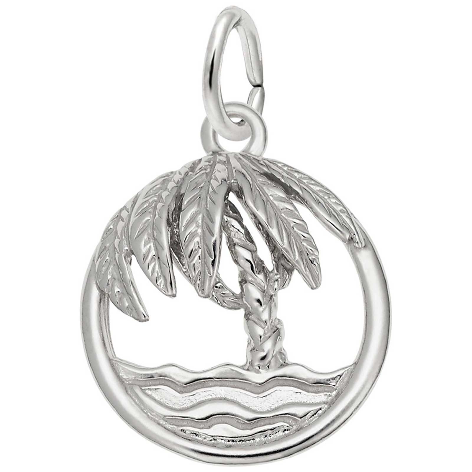 Palm Tree Charm in Silver