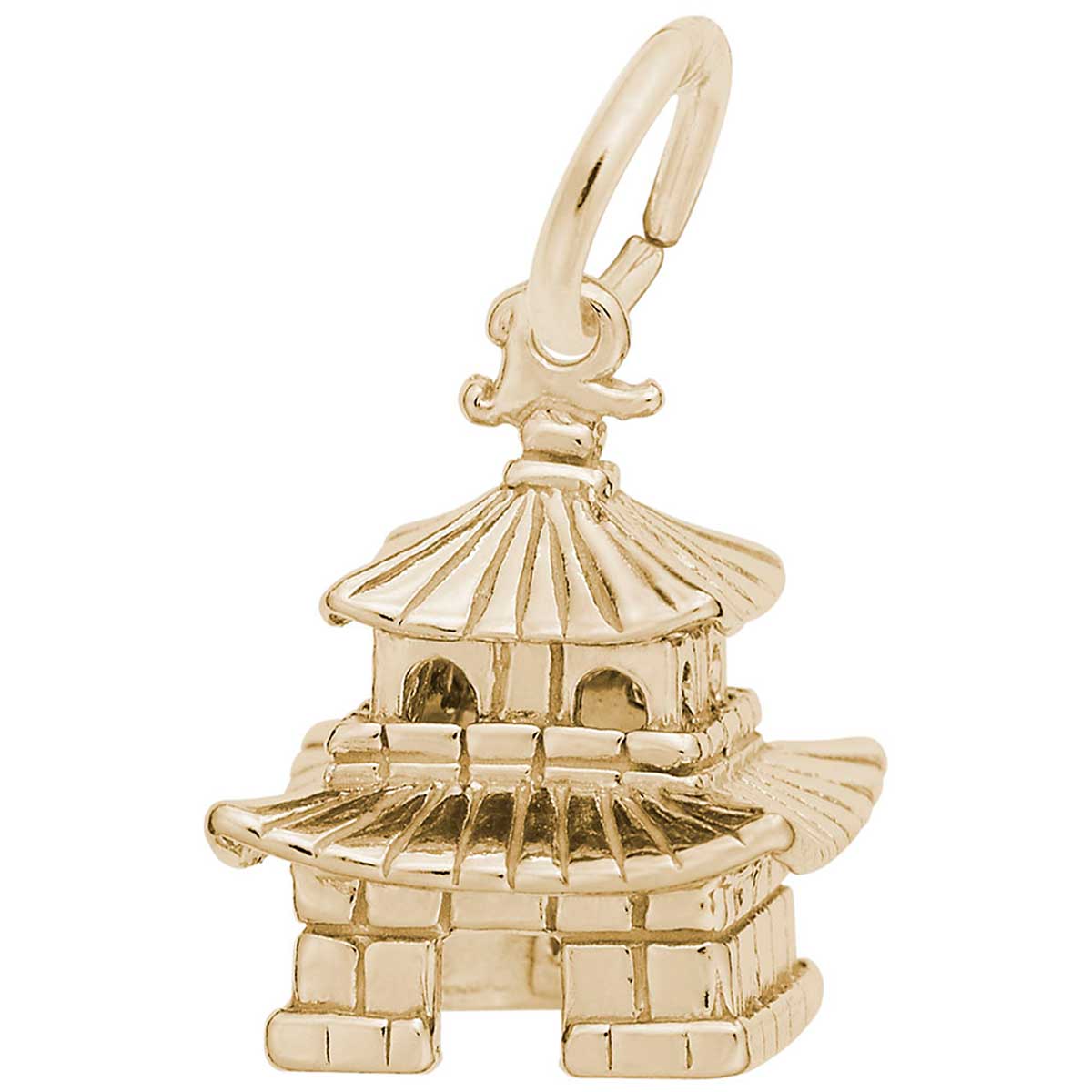 Rembrandt Oriental Temple Charm, 14K Yellow Gold: Precious