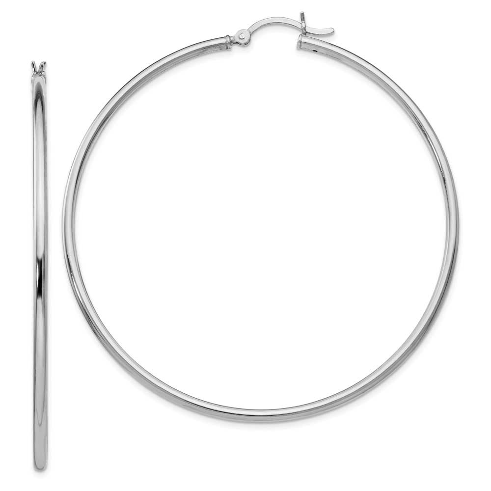 Sterling Silver Polished Hinged Hoop Earrings: Precious Accents, Ltd.