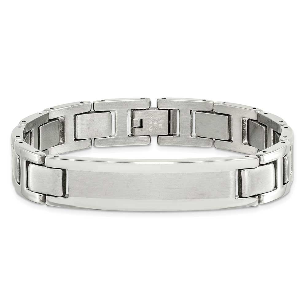 925 Sterling Silver Mens ID Bracelet 8.5″ – Karma Jewellery and