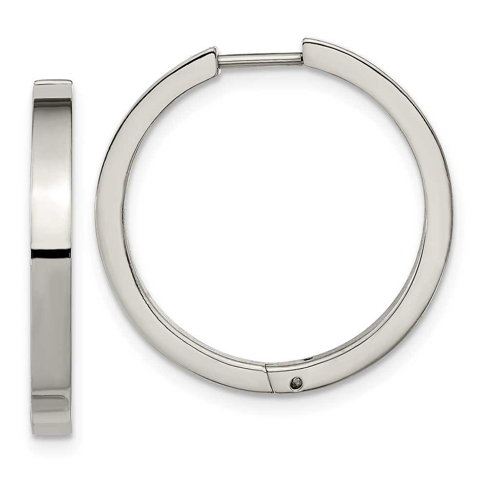 Titanium hinged deals hoop earrings