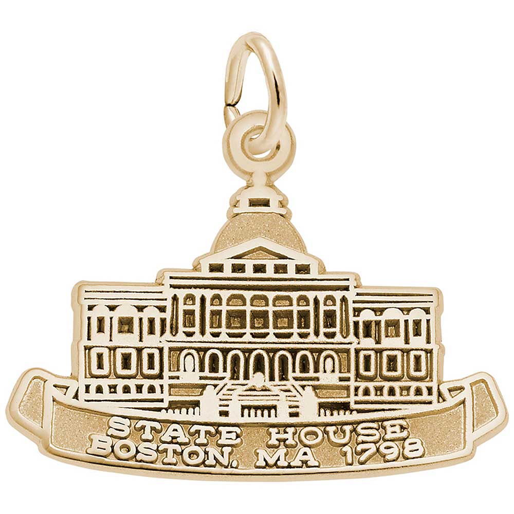 Rembrandt Boston State House Charm, 14K Yellow Gold