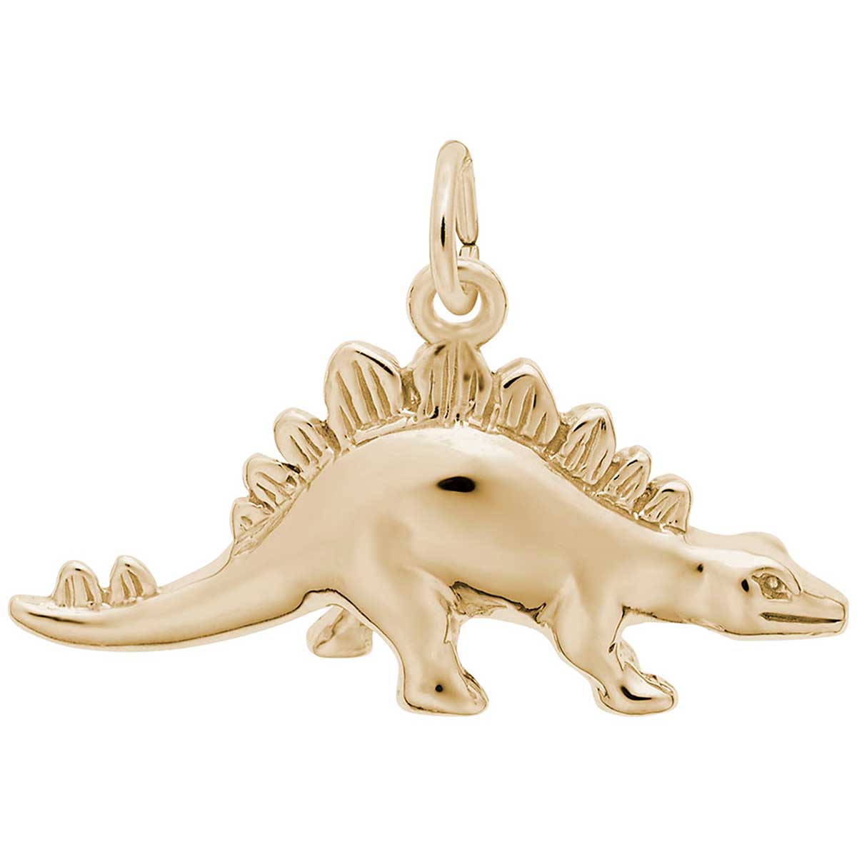 Rembrandt Stegosaurus Charm, 14K Yellow Gold