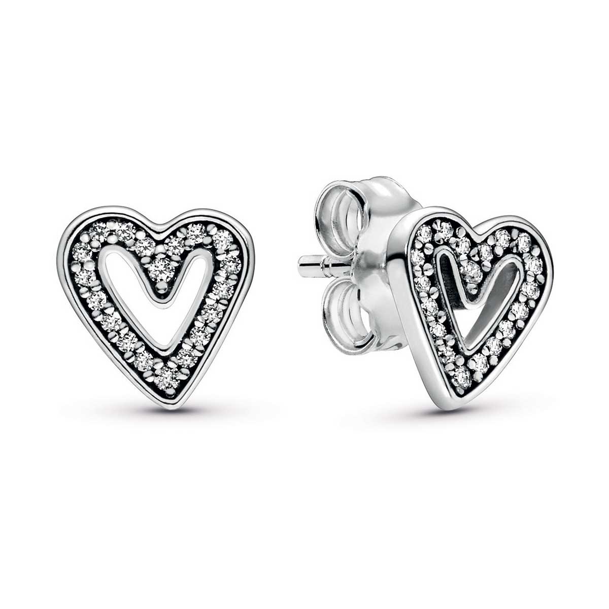 Asymmetrical Heart Stud Earrings – Vpink - Handcrafted jewelry