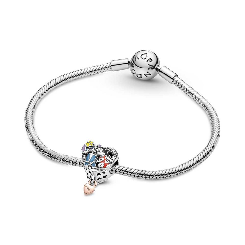 New Disney Stitch Angel Ohana deals Means Family Beach Sunset Charm by Pandora Jewelry