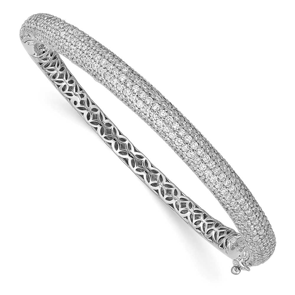 NEW popular Silver Pave CZ Bangle