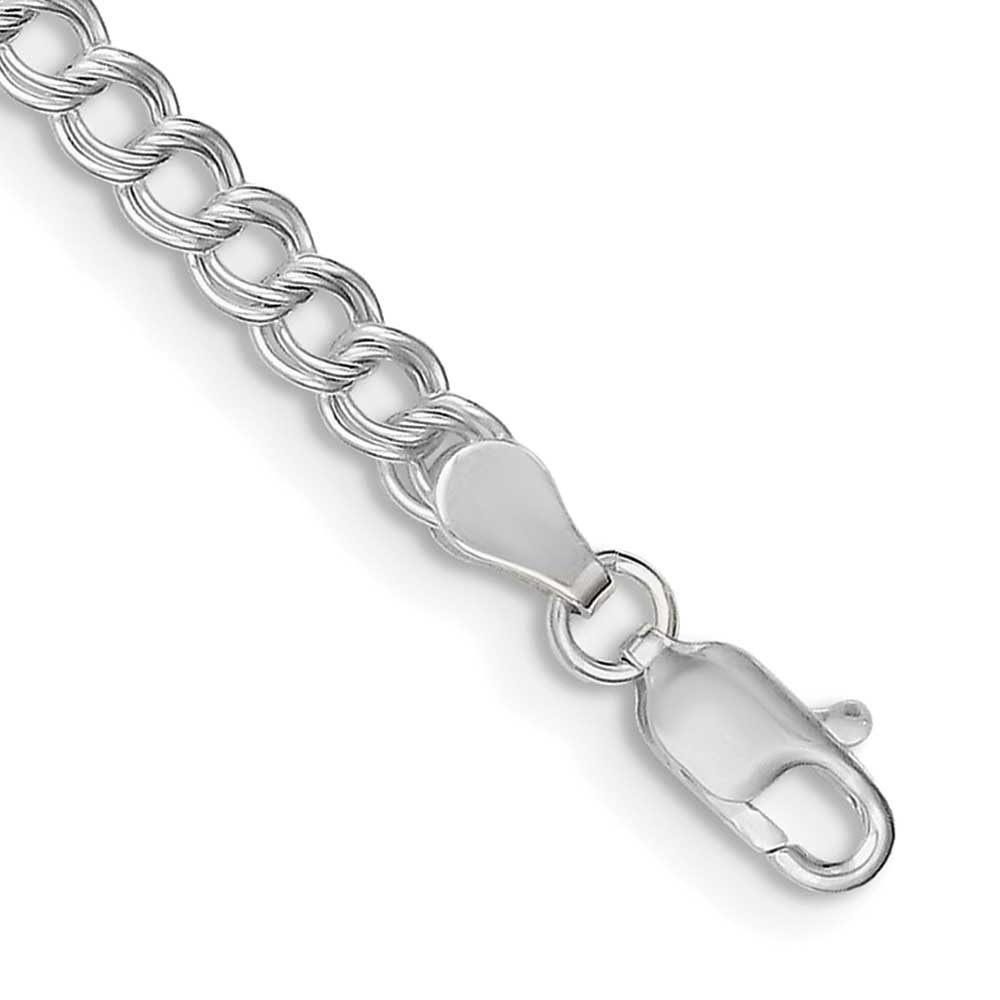 Sterling Silver 4.25mm Double Link Charm Bracelet: Precious Accents, Ltd.