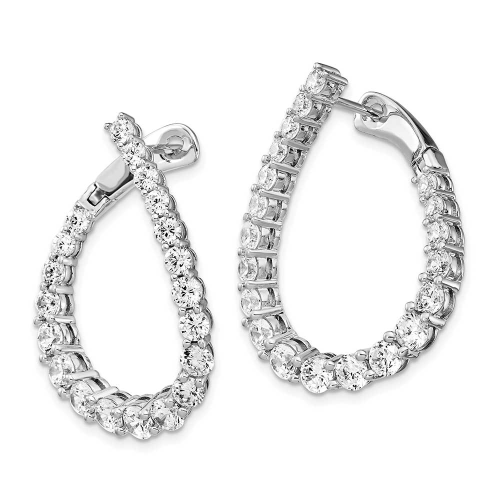 15x9mm Silver Plated LEVERBACK Earrings w/ Open Ring