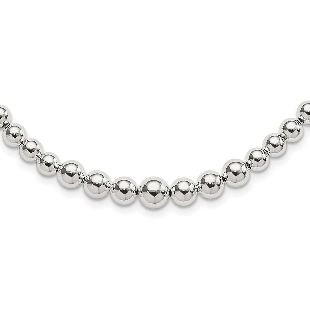 Silver Graduated Bead Necklace