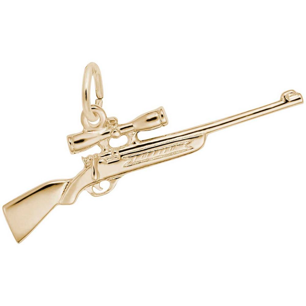 Rembrandt Hunting Rifle Charm, 10K Yellow Gold