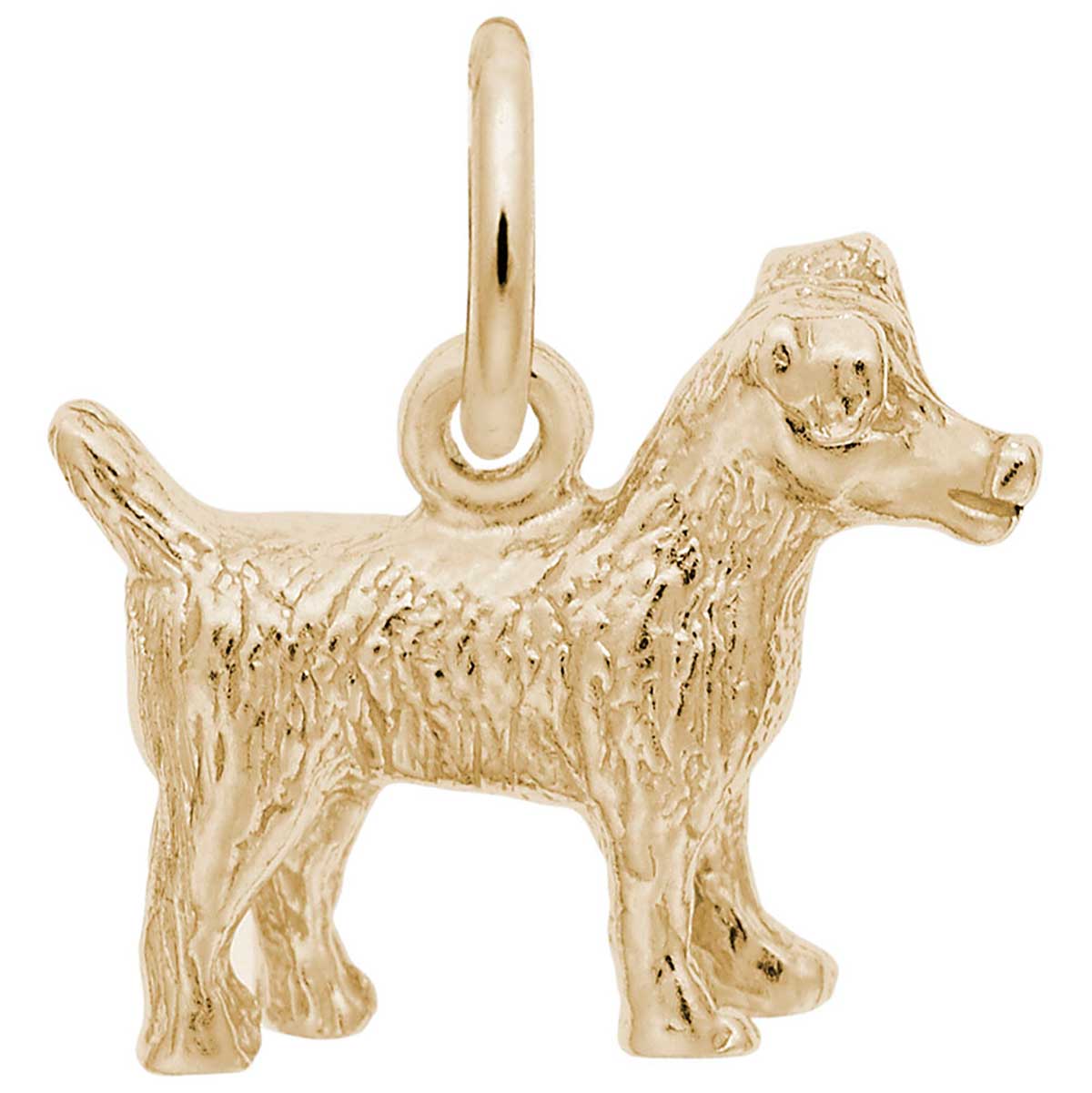 Rembrandt Jack Russell Terrier Dog Charm, 14K Yellow Gold