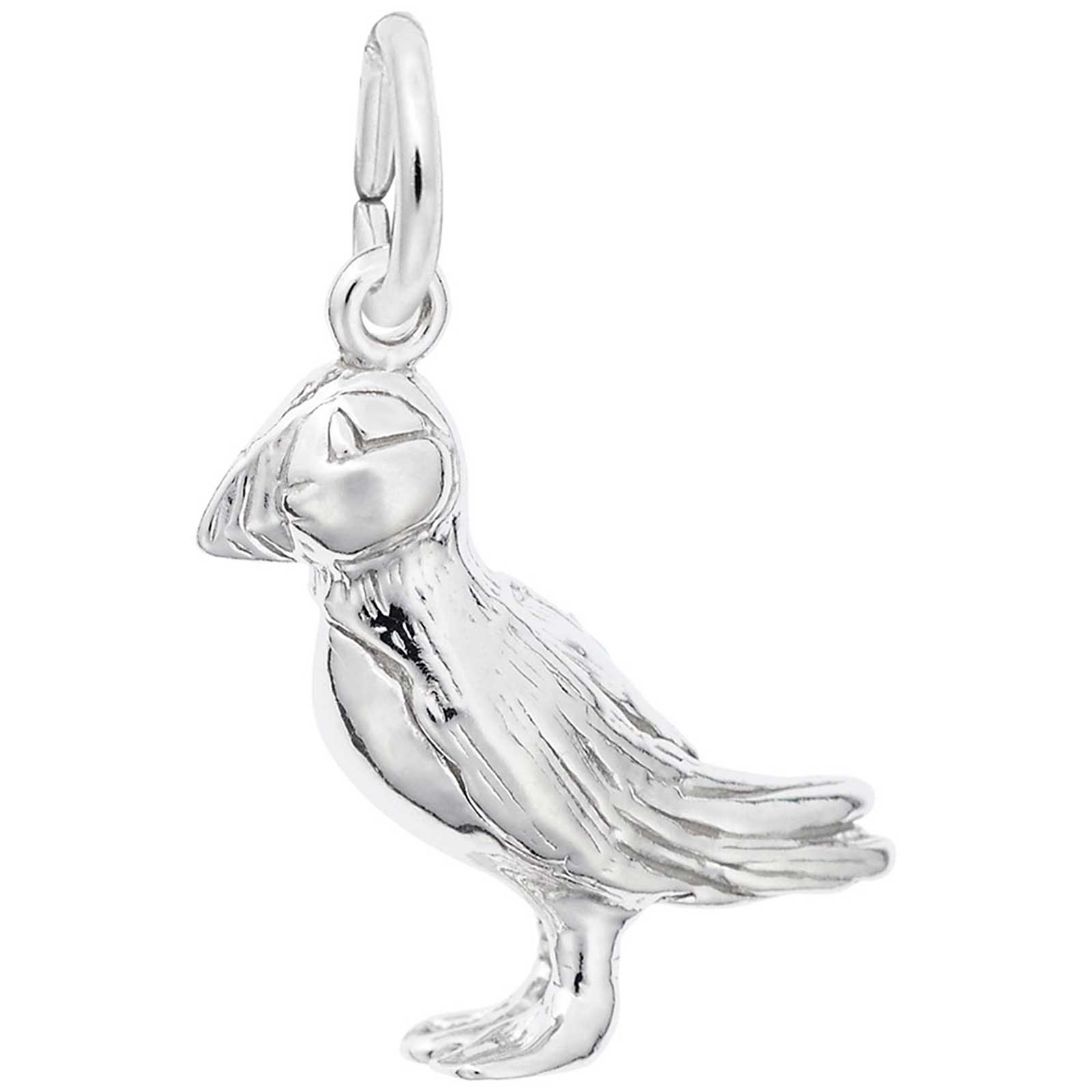 Rembrandt Puffin Charm, 14K White Gold