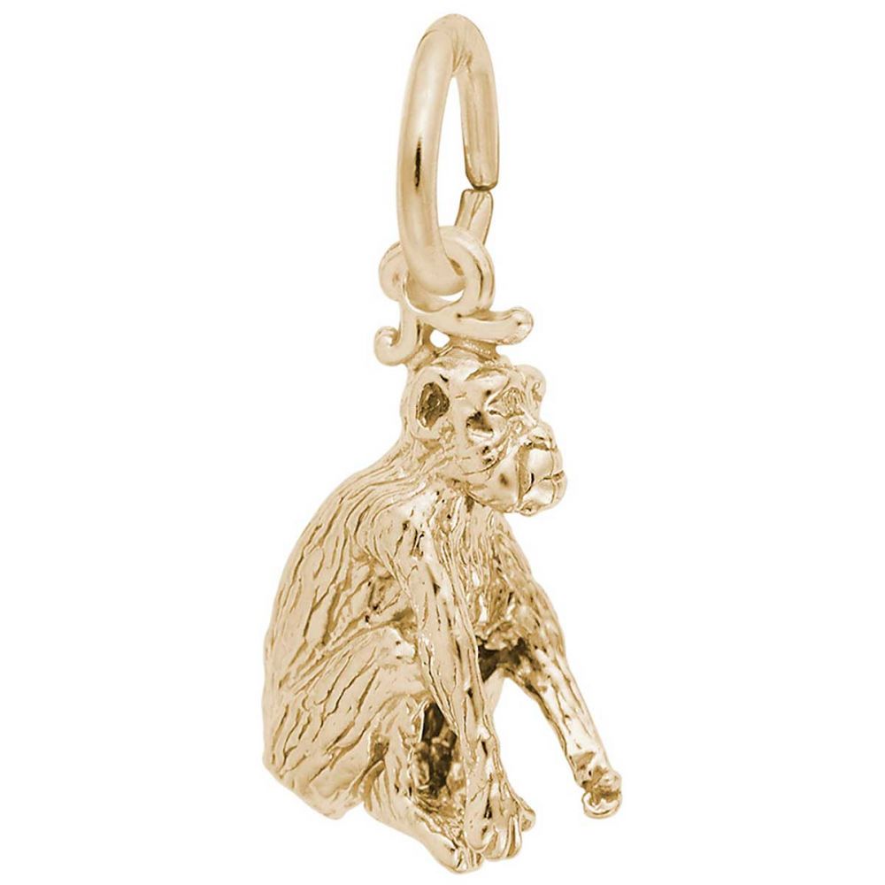 Rembrandt Chimpanzee Charm, 10K Yellow Gold