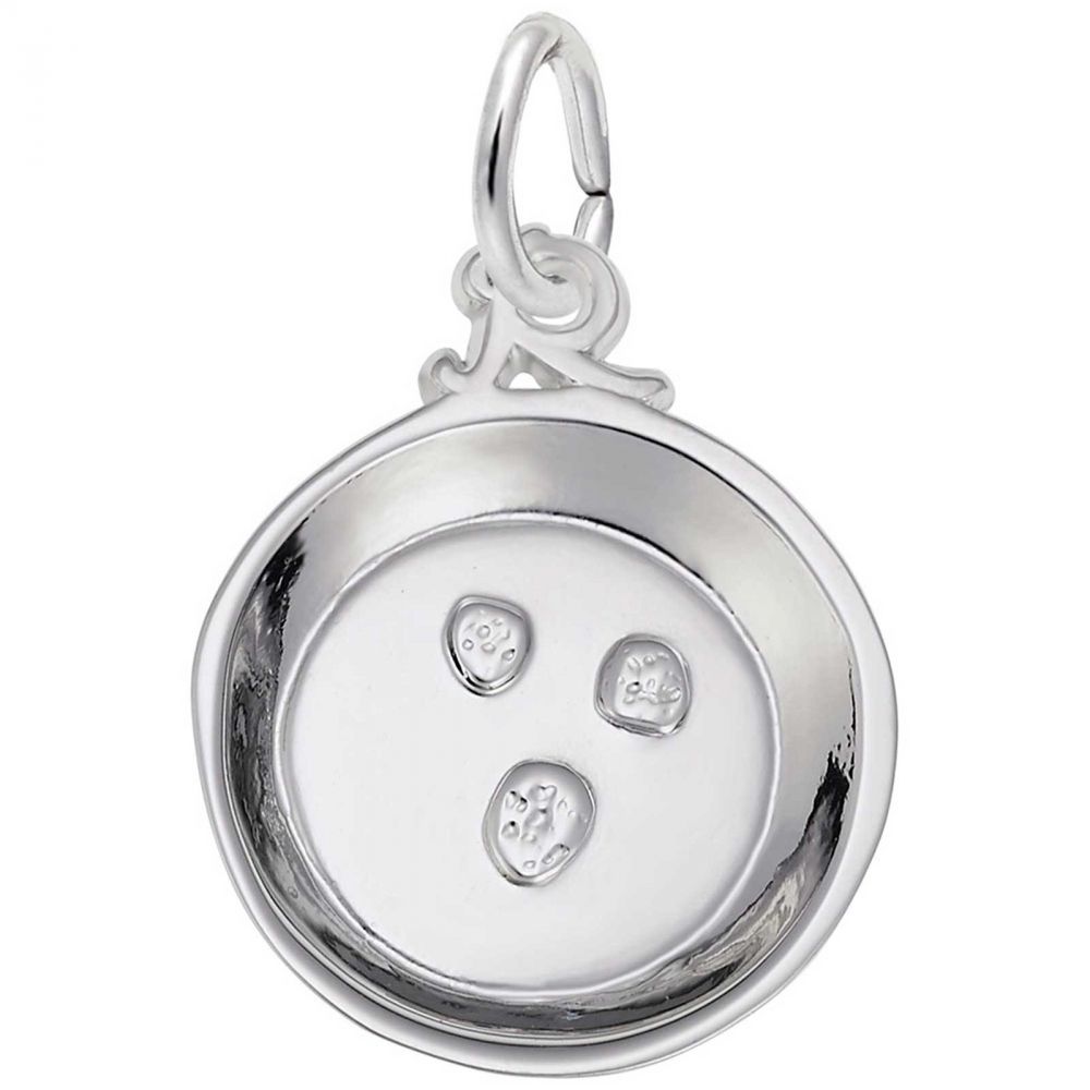 Rembrandt Gold Pan Charm, 14K White Gold