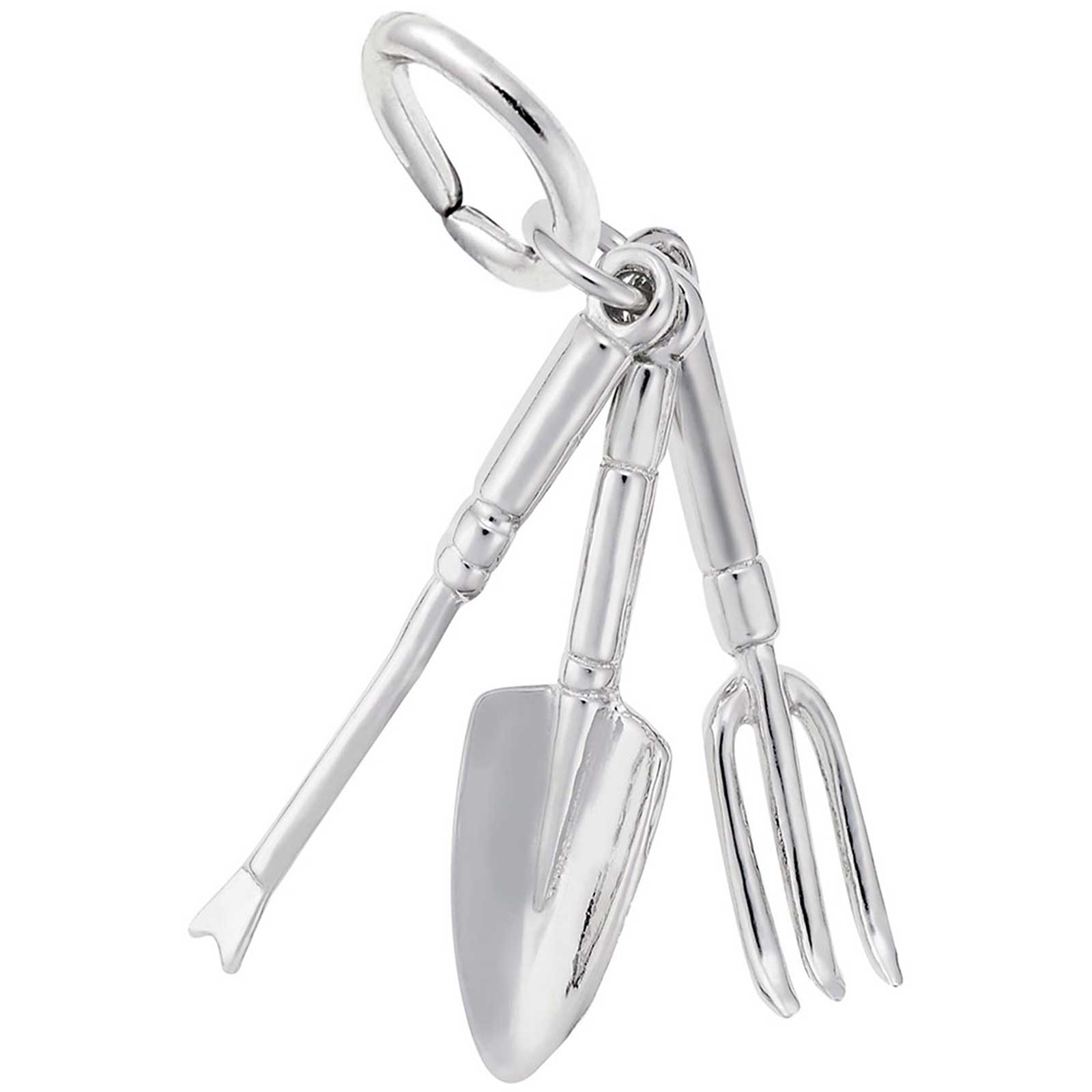 Rembrandt Gardening Tools Set Charm, Sterling Silver: Precious Accents ...