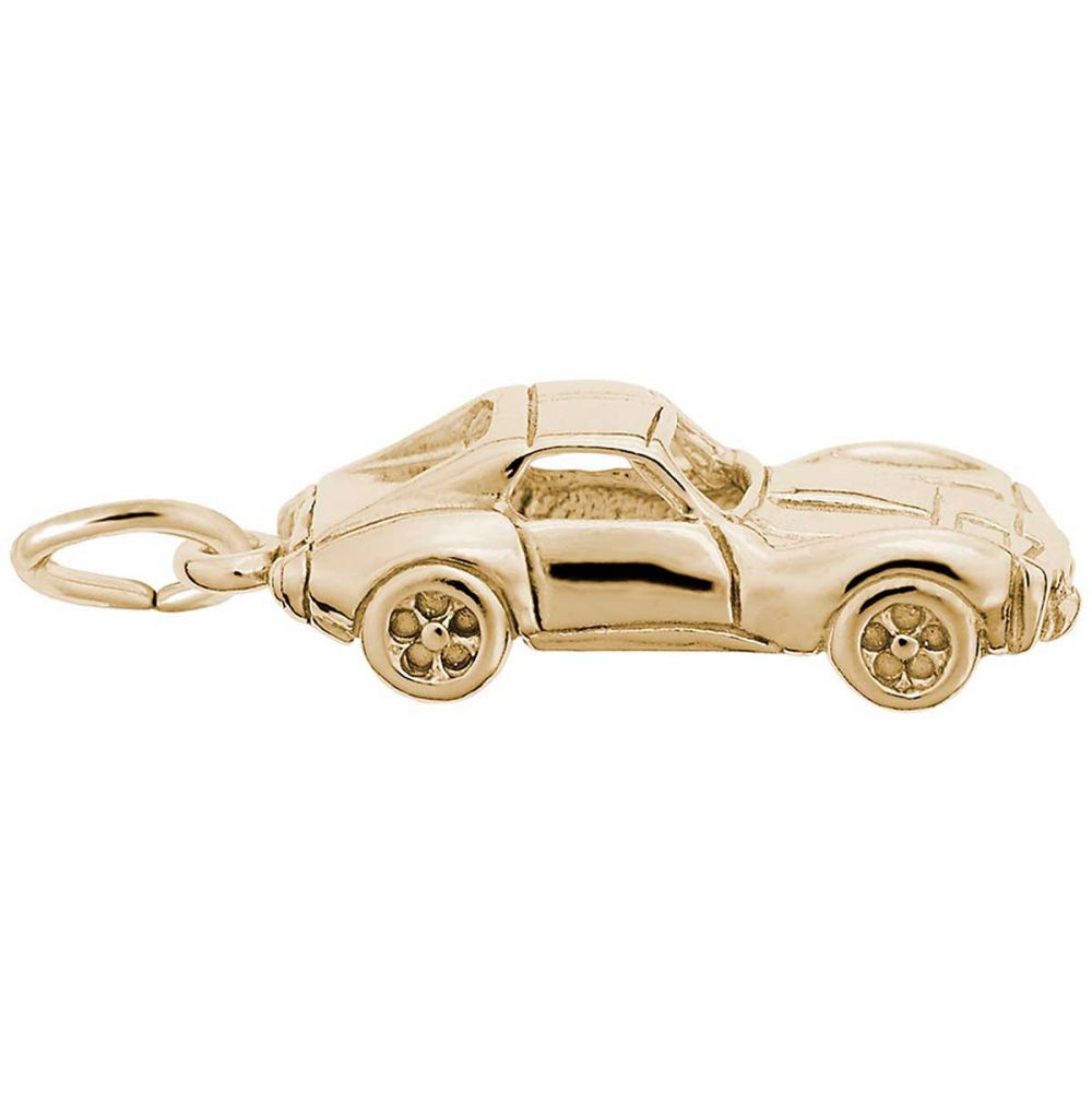 Rembrandt Charms Sports Car Charm with Lobster Clasp, 10K Yellow