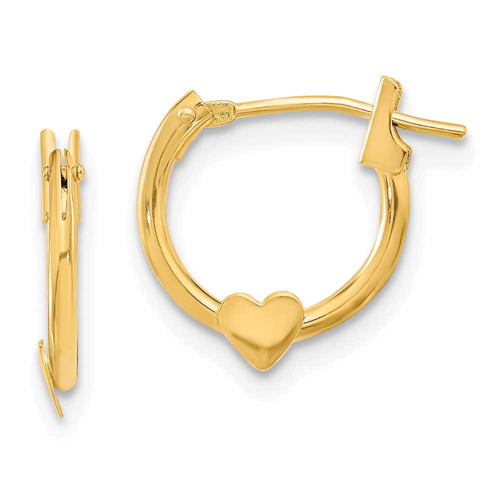 14k Madi K Heart Hoop Earrings: Precious Accents, Ltd.