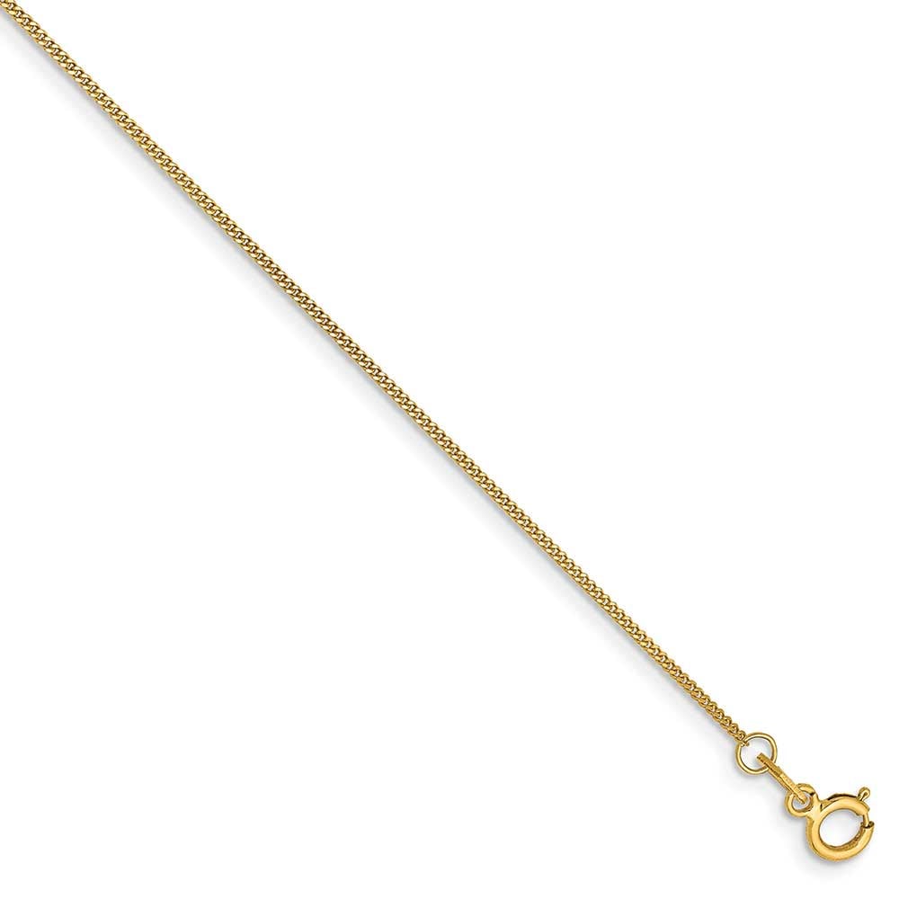 14ky .9mm Curb Chain Anklet: Precious Accents, Ltd.