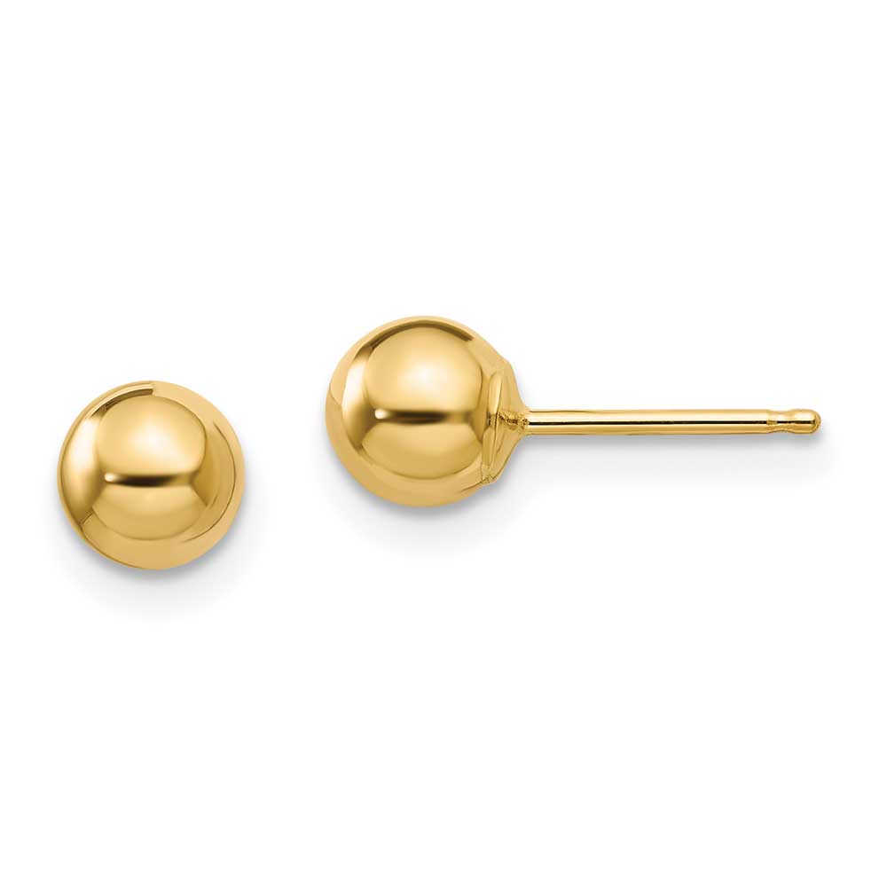 14k Madi K Polished 5mm Ball Post Earrings: Precious Accents, Ltd.