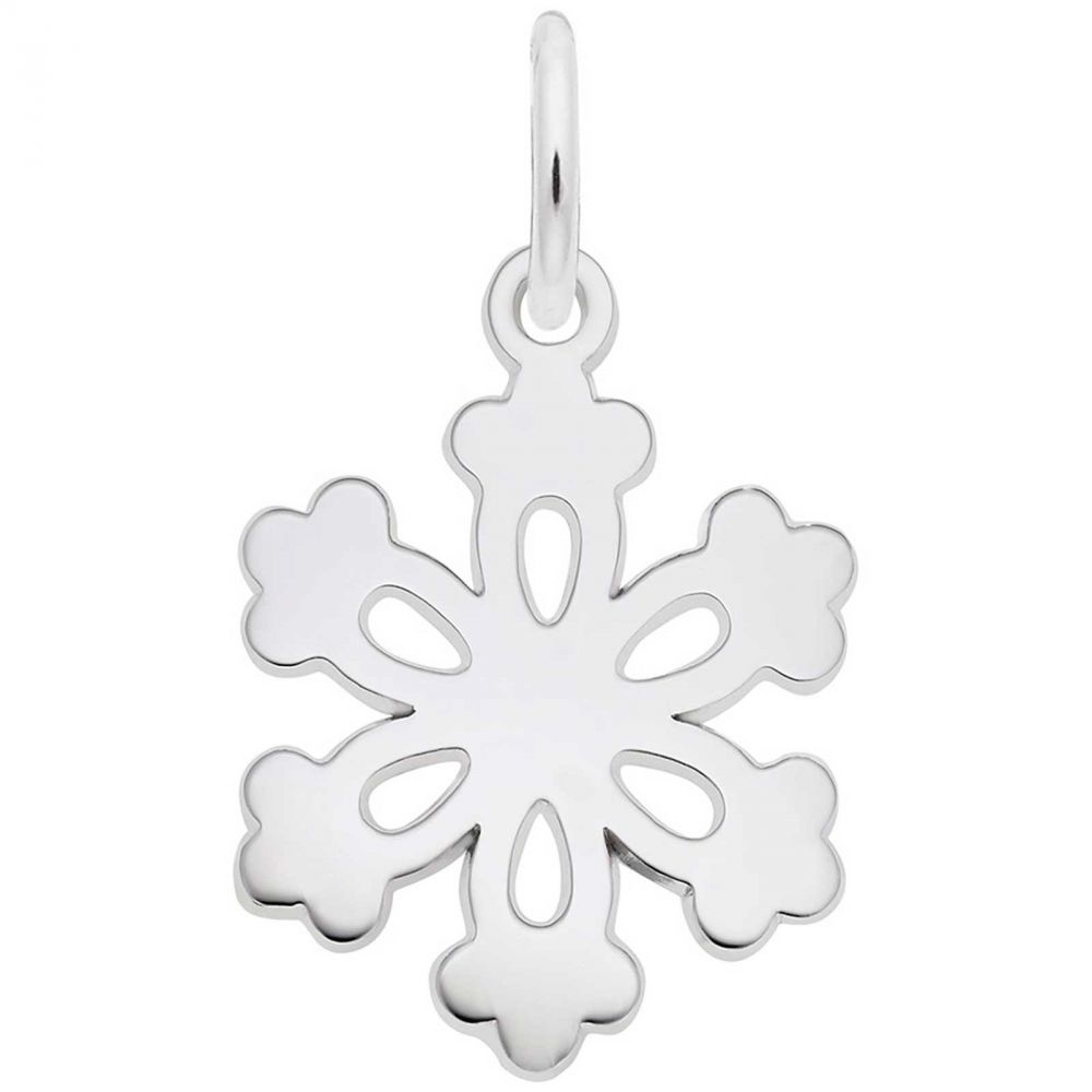 Rembrandt Snowflake Charm, 14K White Gold