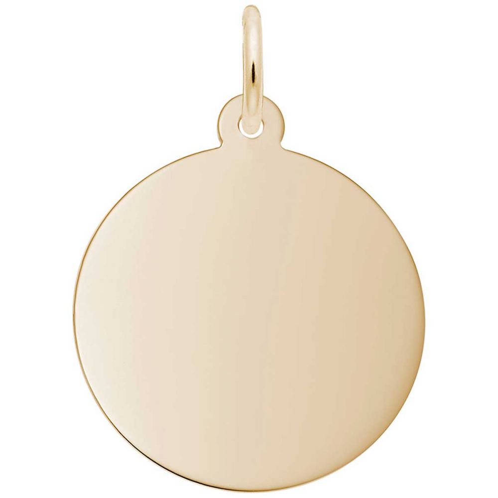 14k gold disc charms