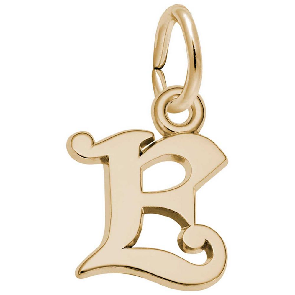 gold letter e charm