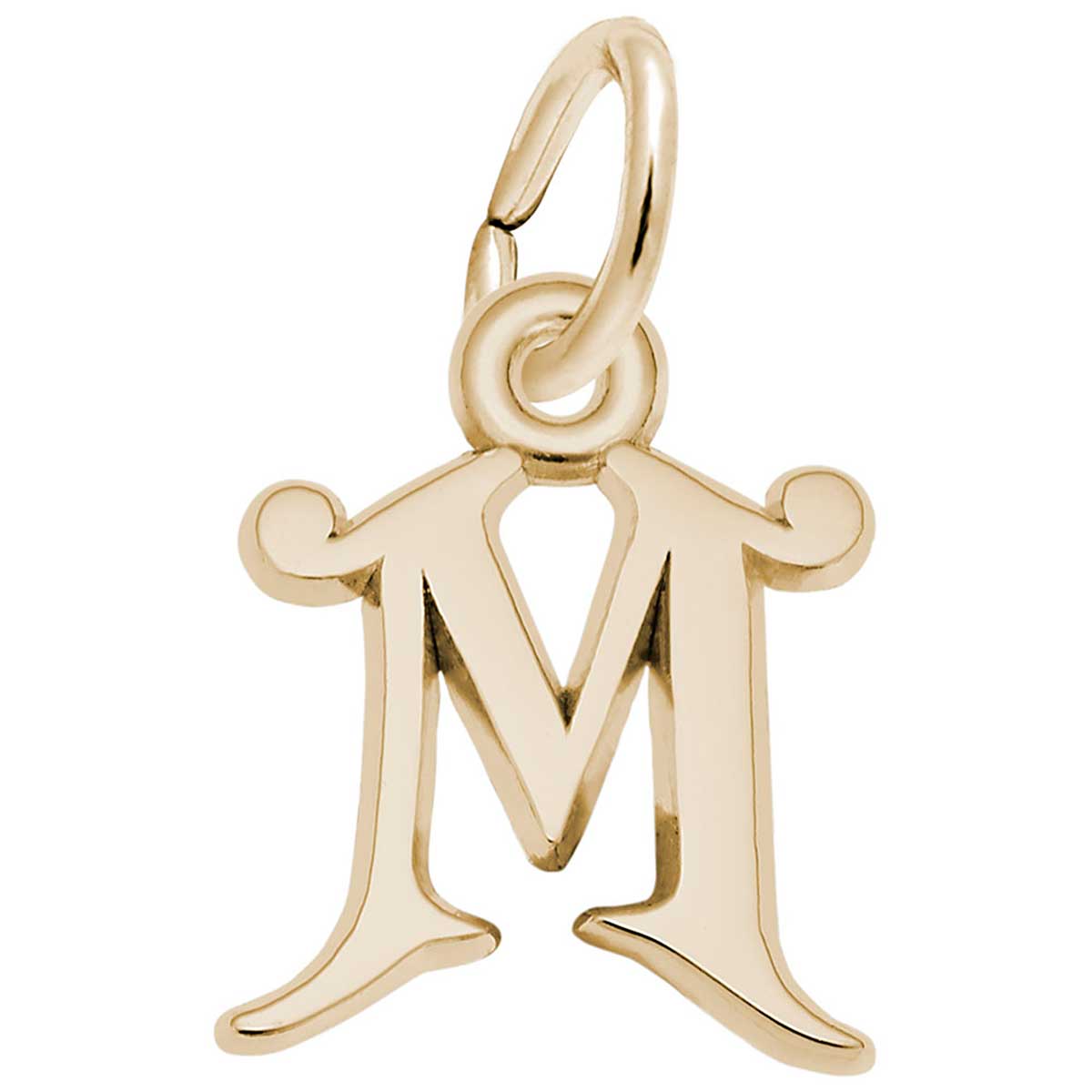Rembrandt Letter M Charm, Gold Plated Silver: Precious Accents, Ltd.