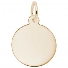 Rembrandt Charms - Extra Small Rope Disc Charm - 8178 14K Yellow Gold