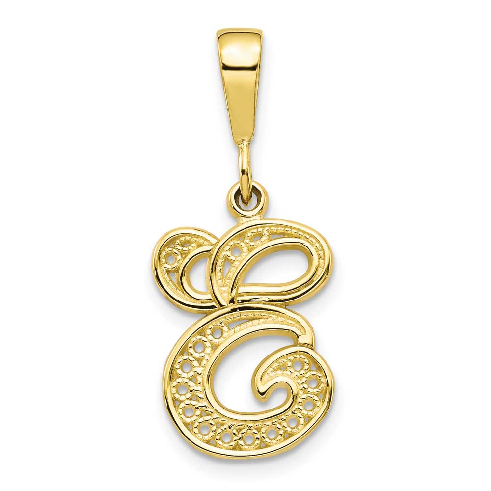 10K Gold Initial E Pendant: Precious Accents, Ltd.