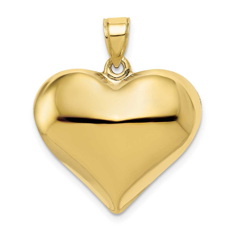 10K Gold Polished 3D Heart Pendant: Precious Accents, Ltd.