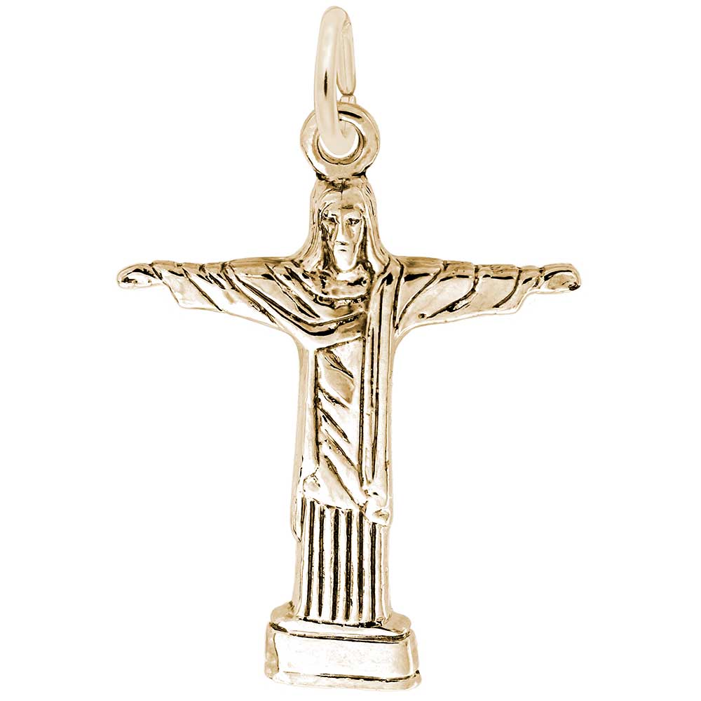 Rembrandt Cross Charm, 14K Yellow Gold