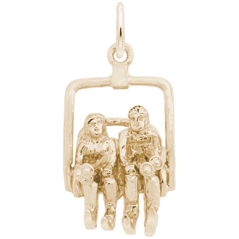 Rembrandt Whistler Chairlift Charm, 14K Yellow Gold