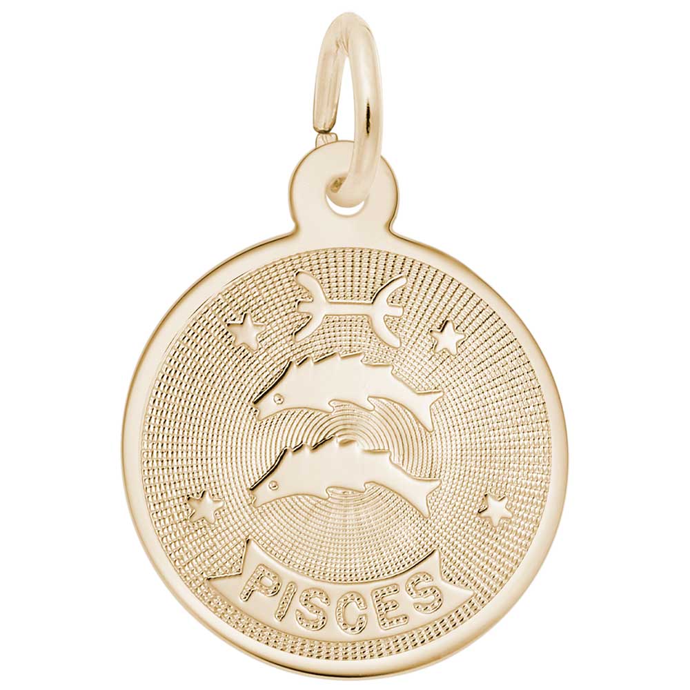 Rembrandt Salmon Fish Charm - Metal - 14K Yellow Gold