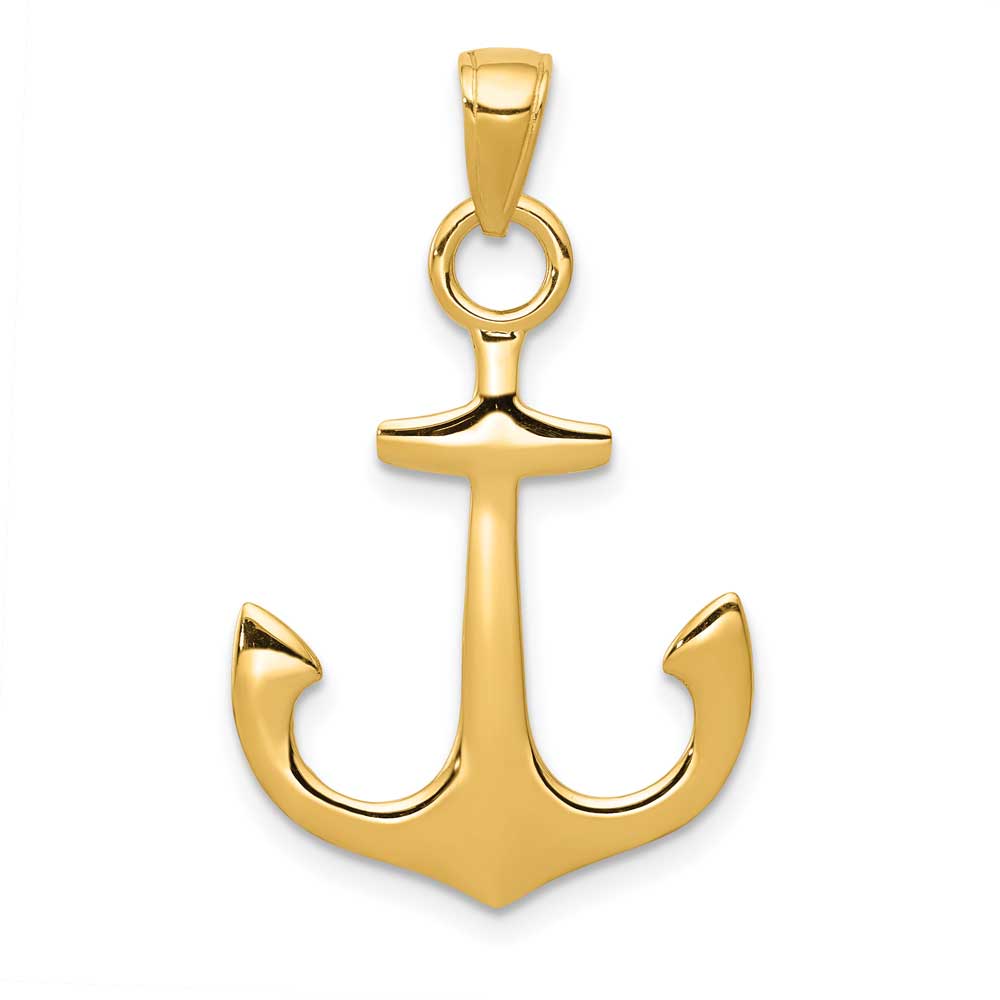 14K Gold Anchor Pendant: Precious Accents, Ltd.