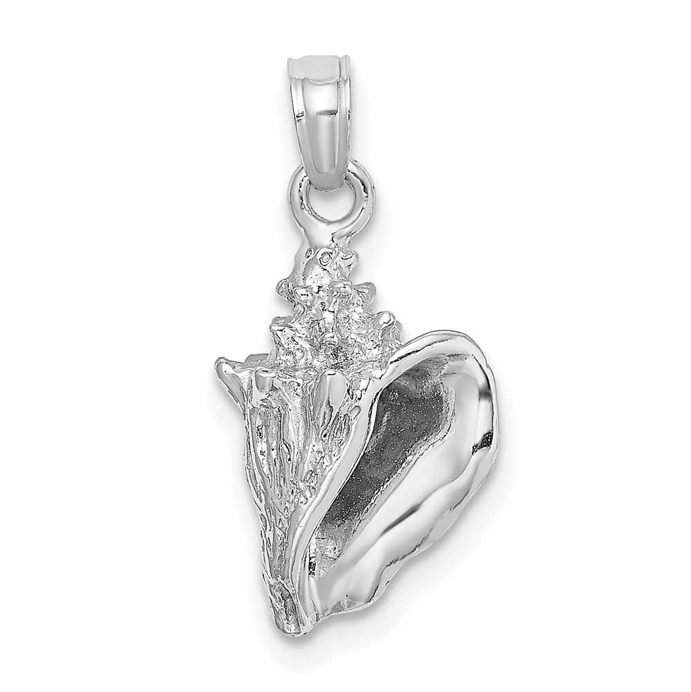 14k White Gold 3D Conch Shell Charm: Precious Accents, Ltd.