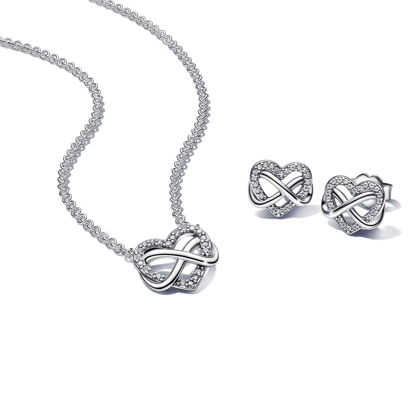 sparkling elevated heart jewelry gift set