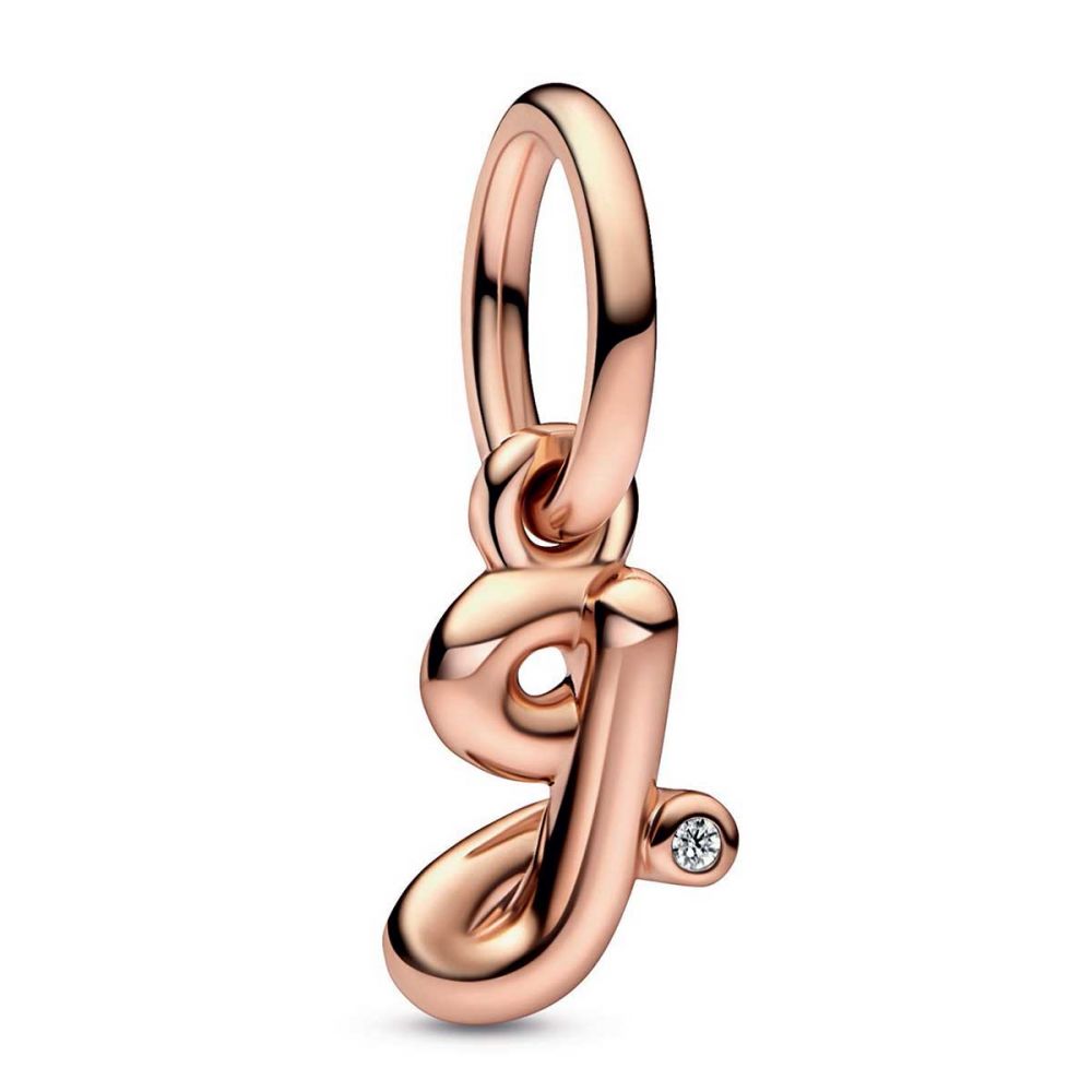 Large Initial Charm G / 14K Rose Gold